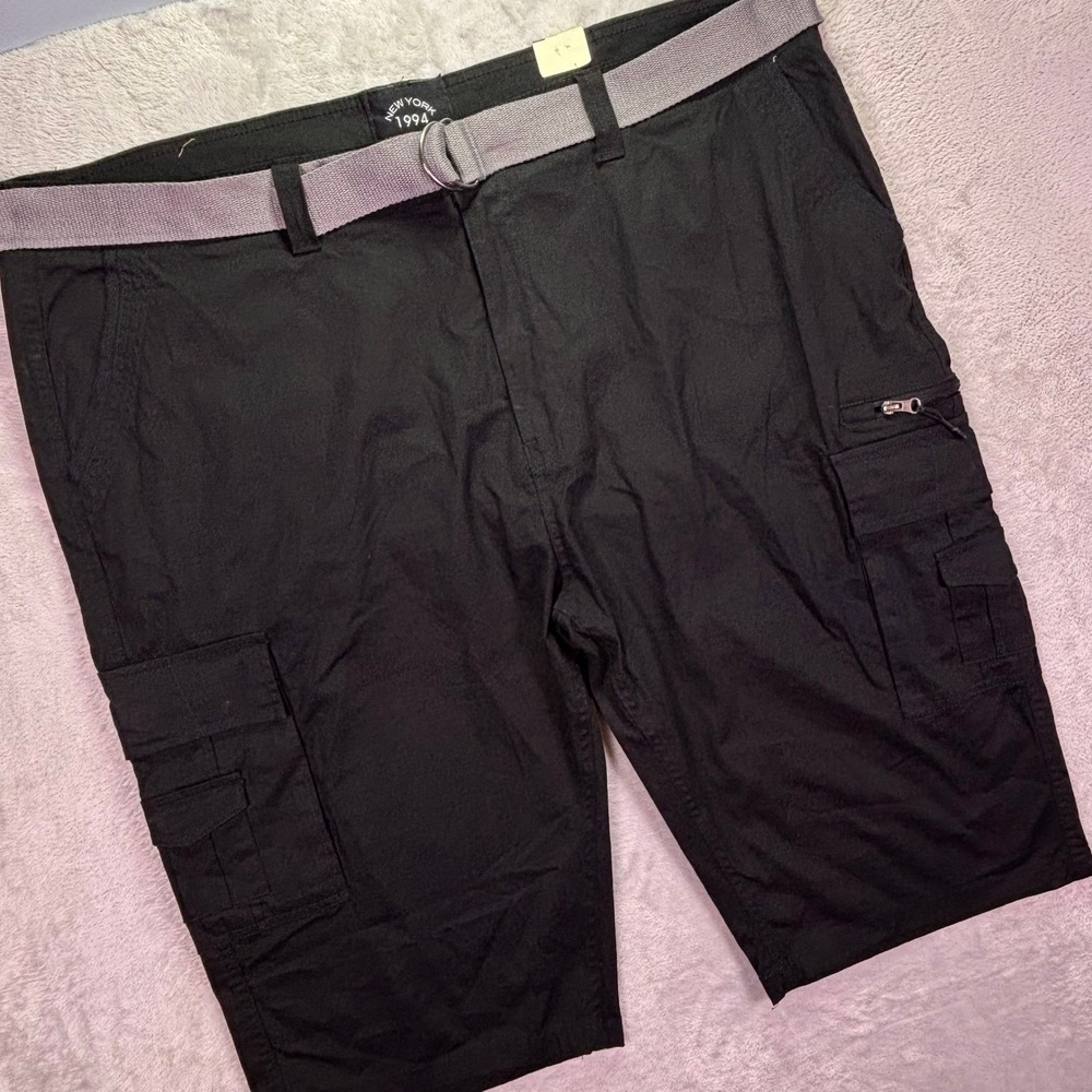 Sovereign State Mens Cargo Shorts 46 Black Belted Utility Pockets S1015012-BL-H7